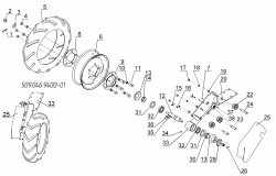 Колесо опорно-приводное 509.046.9400 (левое), 509.046.9400-01 (правое)
